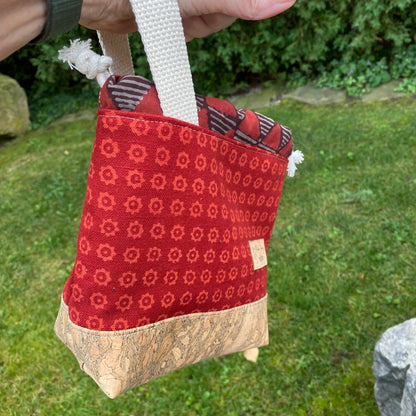 Naturally dyed project bag - small