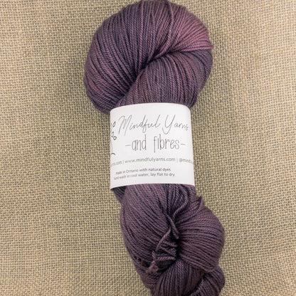 Merino Cashmere Silk Fingering Weight Yarn - Mindful Yarns - Cochineal + Madder + Iron 12X - 0812