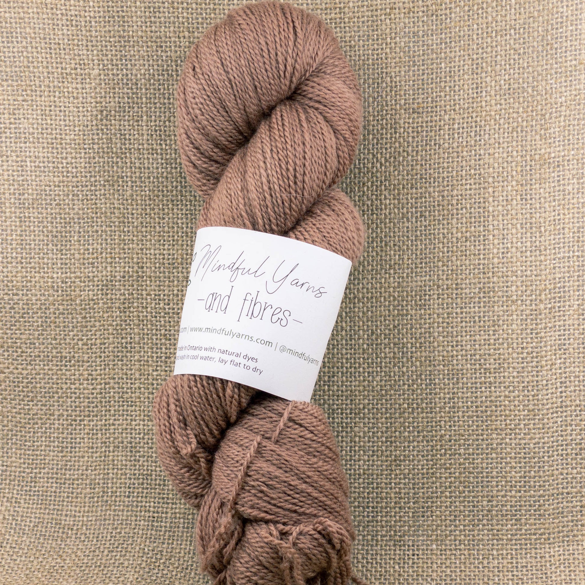 Merino Silk Fingering Weight Yarn - Mindful Yarns - Cutch + Madder 20X - 1007