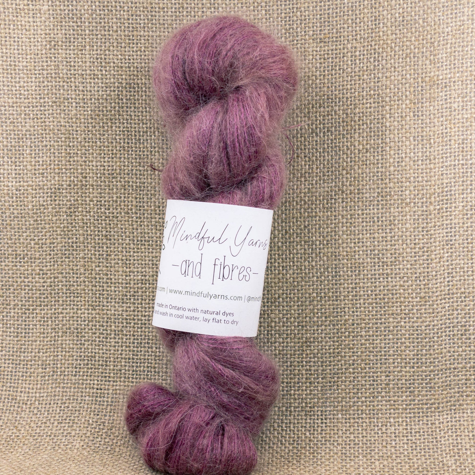 Mohair Silk Lace Weight Yarn - Mindful Yarns - Cochineal 1.5C - 0924