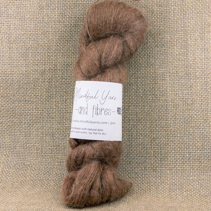 Mohair Silk Lace Weight Yarn - Mindful Yarns - Cutch + Madder 20X - 1007