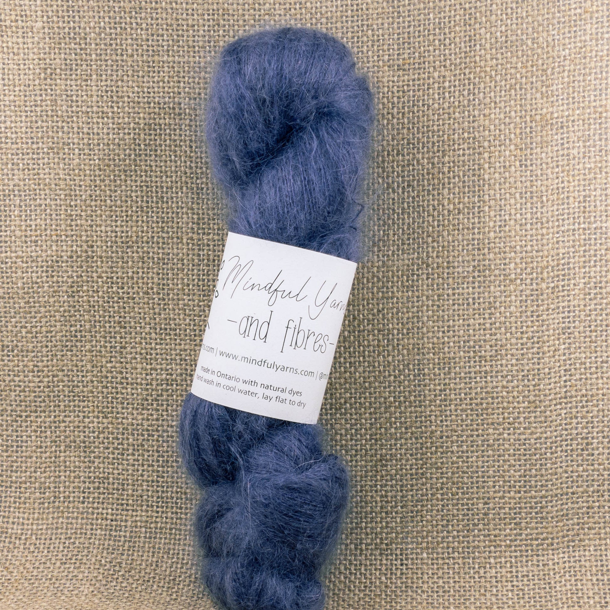 Mohair Silk Lace Weight Yarn - Mindful Yarns - Logwood 1 - 1007