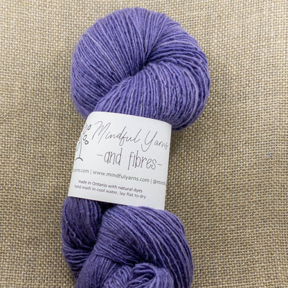 Ontario Single Fingering Weight Wool - Mindful Yarns - Logwood + Sappanwood X - 0315