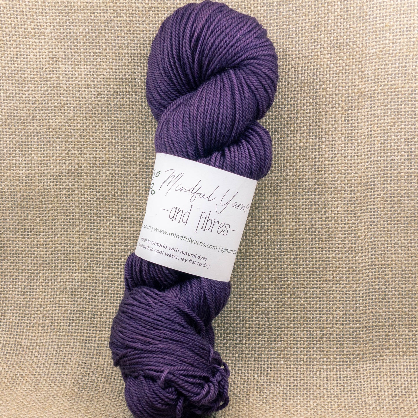 Organic Sport Weight Wool - Mindful Yarns - Madder, logwood + lac 0923