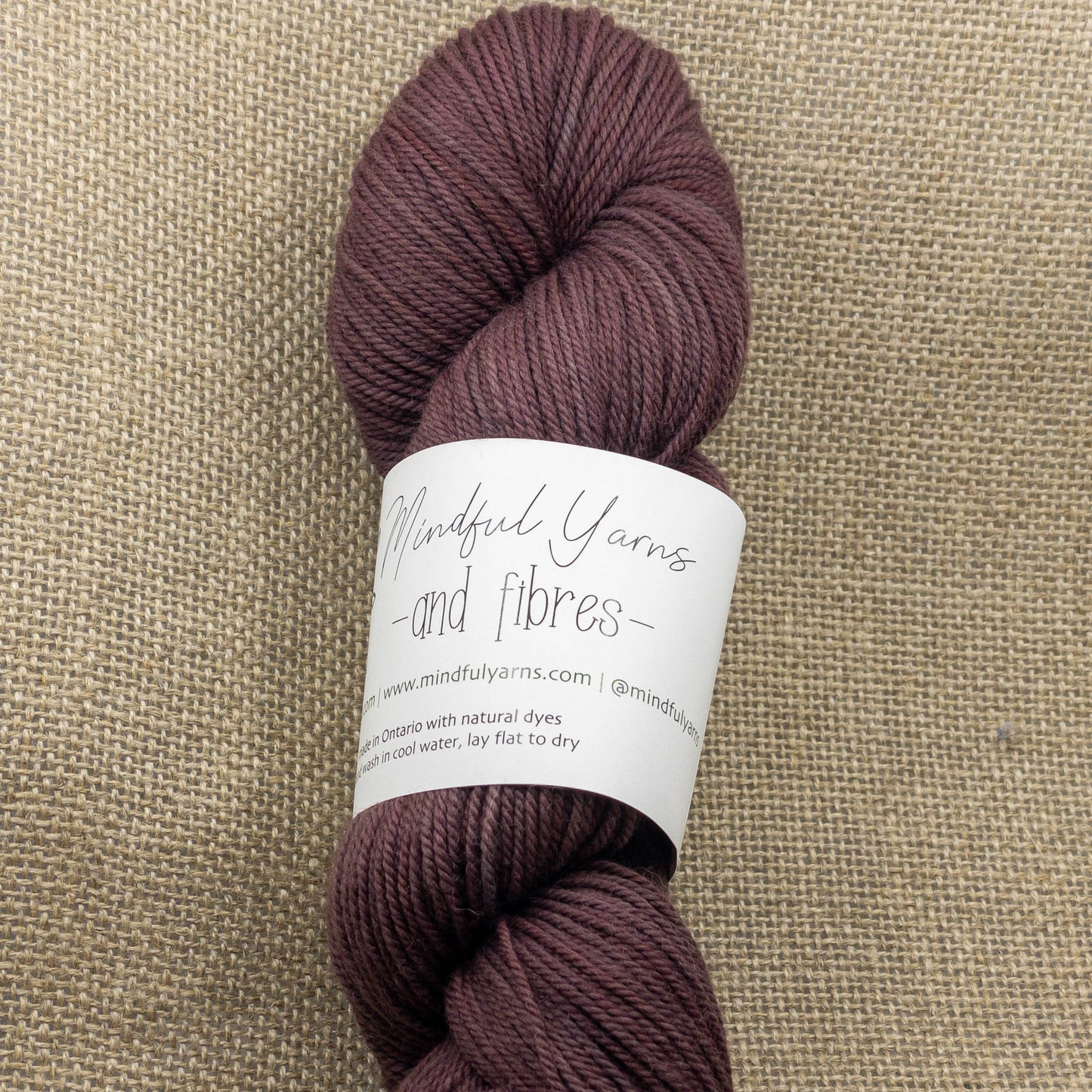 Organic Sport Weight Wool - Mindful Yarns - Sappanwood + iron 50 - 0612