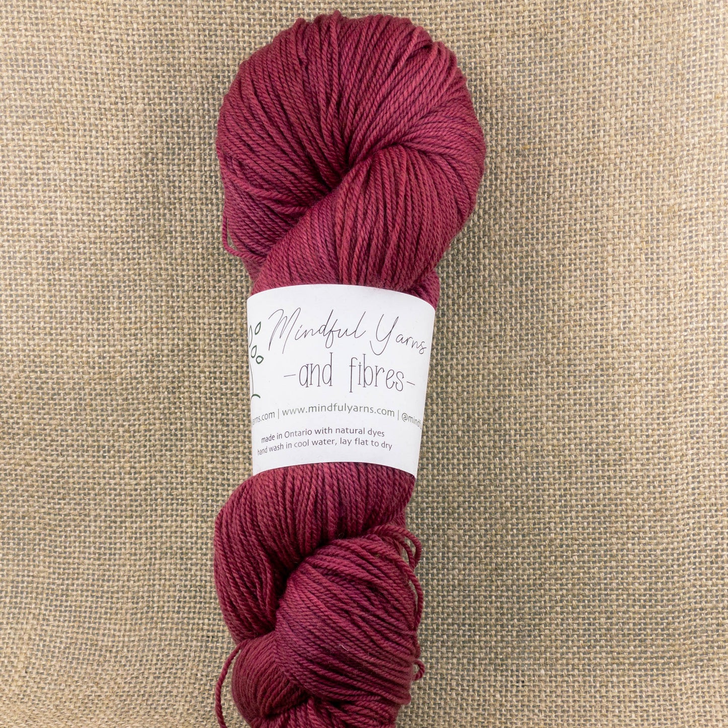 Organic Superwash Sock Yarn - Mindful Yarns - Cochineal, Madder + Lac 0927