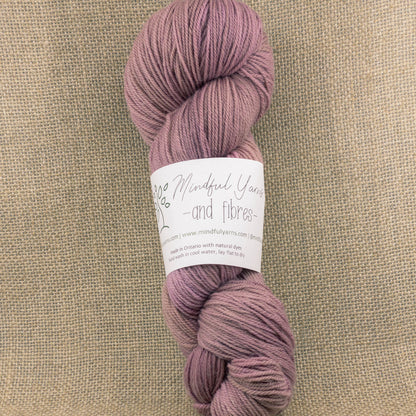 Organic Superwash Sock Yarn - Mindful Yarns - Cochineal + Walnut X - 1204