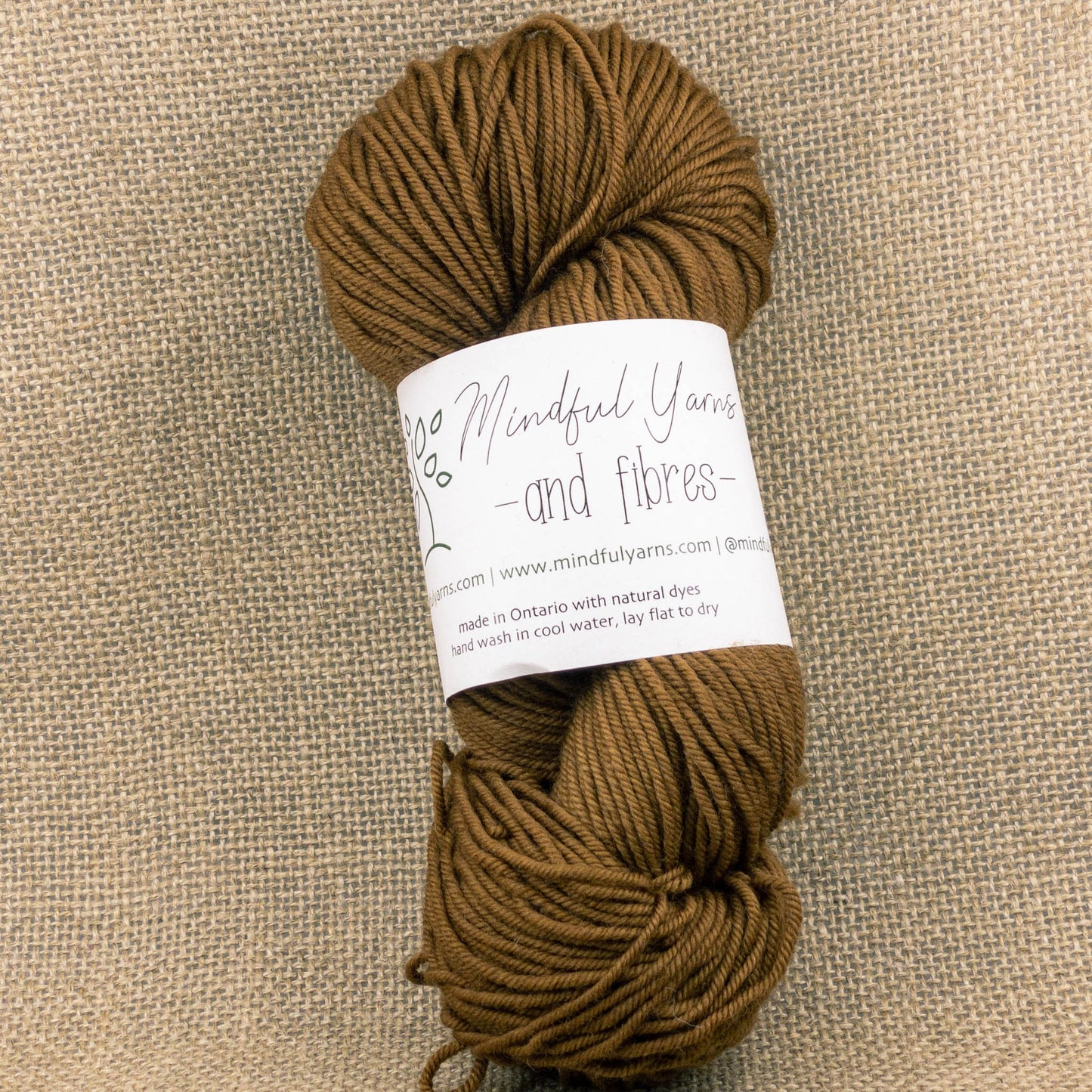 Organic Worsted Weight Wool - Mindful Yarns - Walnut 0402