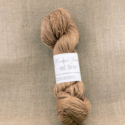 Silk Linen Fingering Weight Yarn - Mindful Yarns - Cutch 20