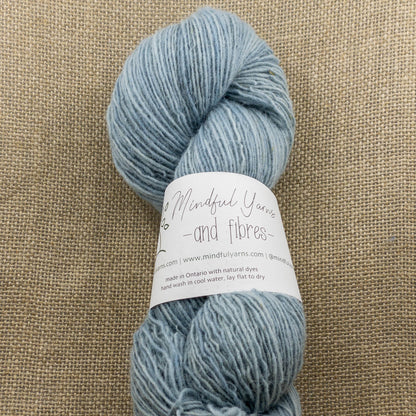 Ontario Single Fingering Weight Wool - Mindful Yarns - Indigo 0315