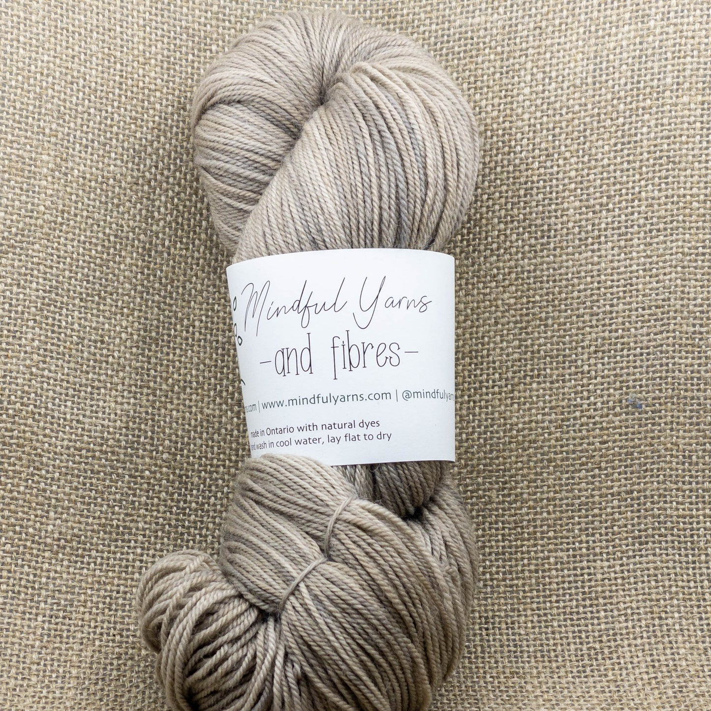 Organic Superwash Sock Yarn - Mindful Yarns - Walnut X-0403