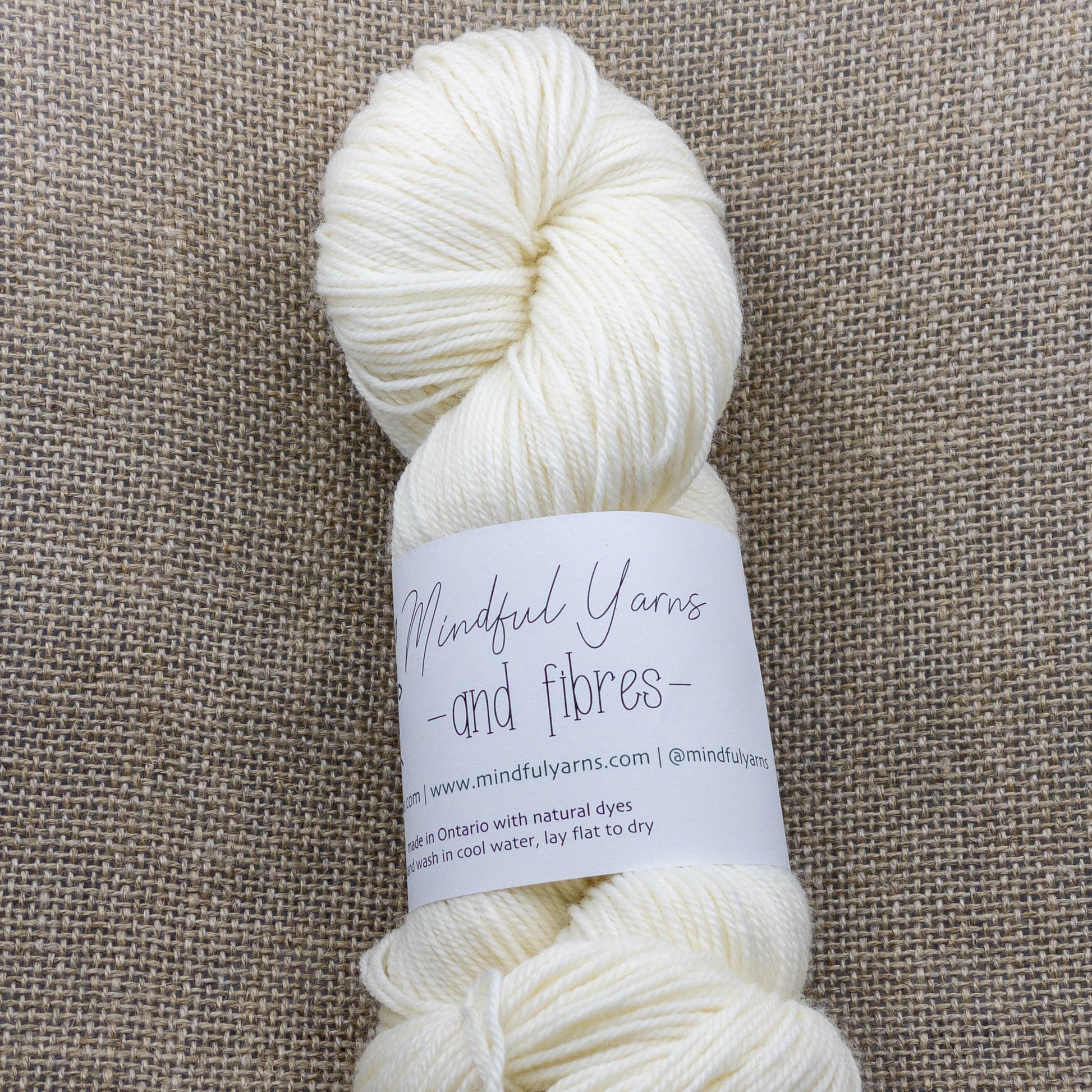 Organic Superwash Sock Yarn - natural - Mindful Yarns -