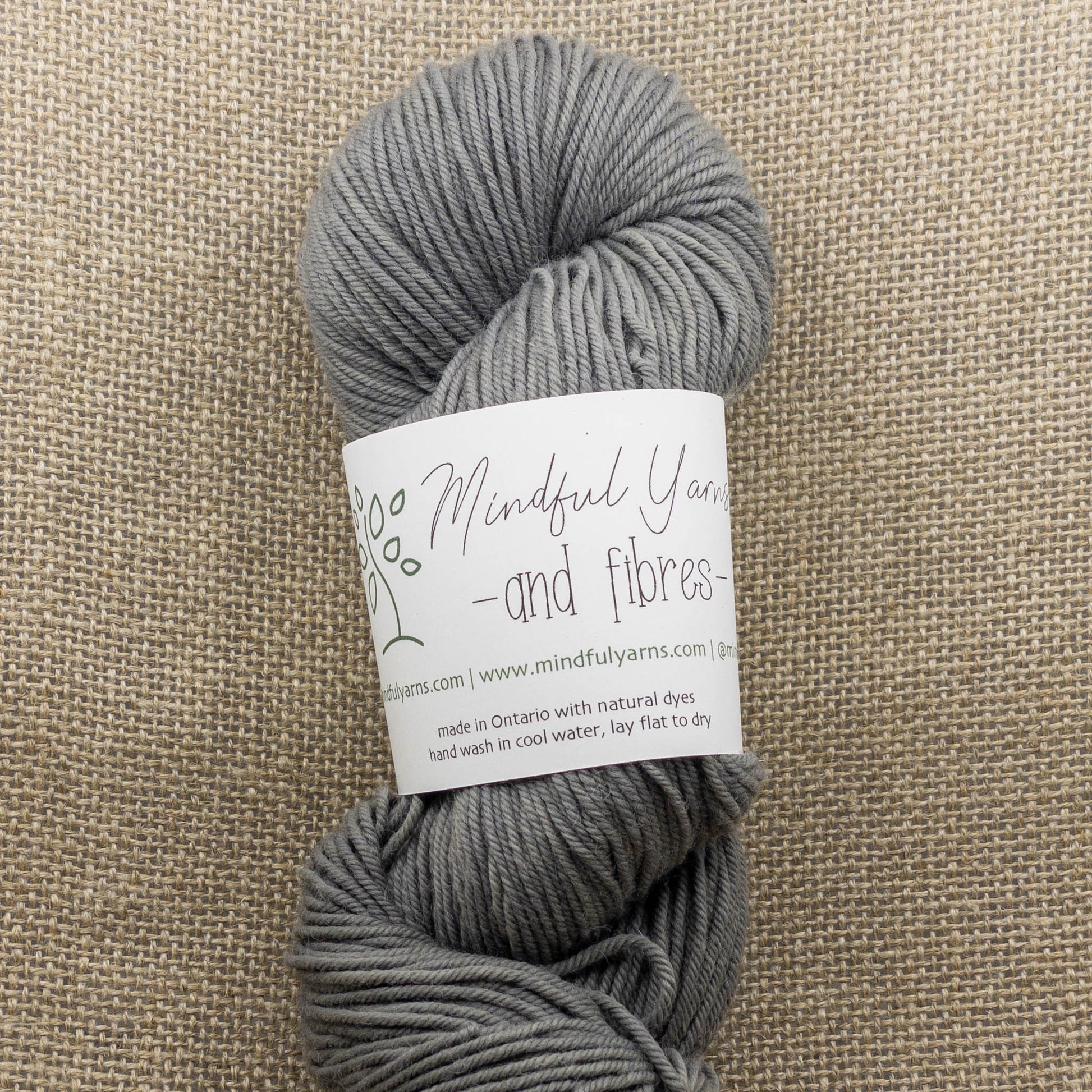 Organic Worsted Weight Wool - Mindful Yarns - Fustic medium + iron