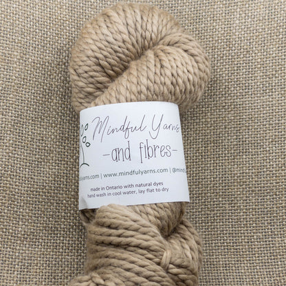 Superwash Merino Nylon Bulky Yarn - Mindful Yarns - Walnut X-0403